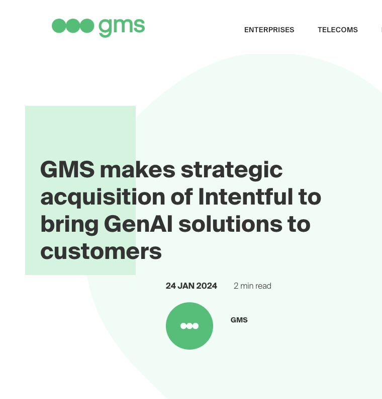 GMS Intentful acquisition